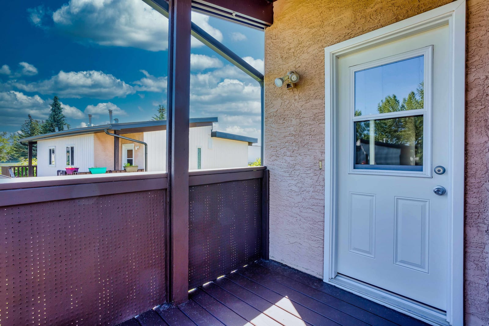 Sheltered entry and doorway