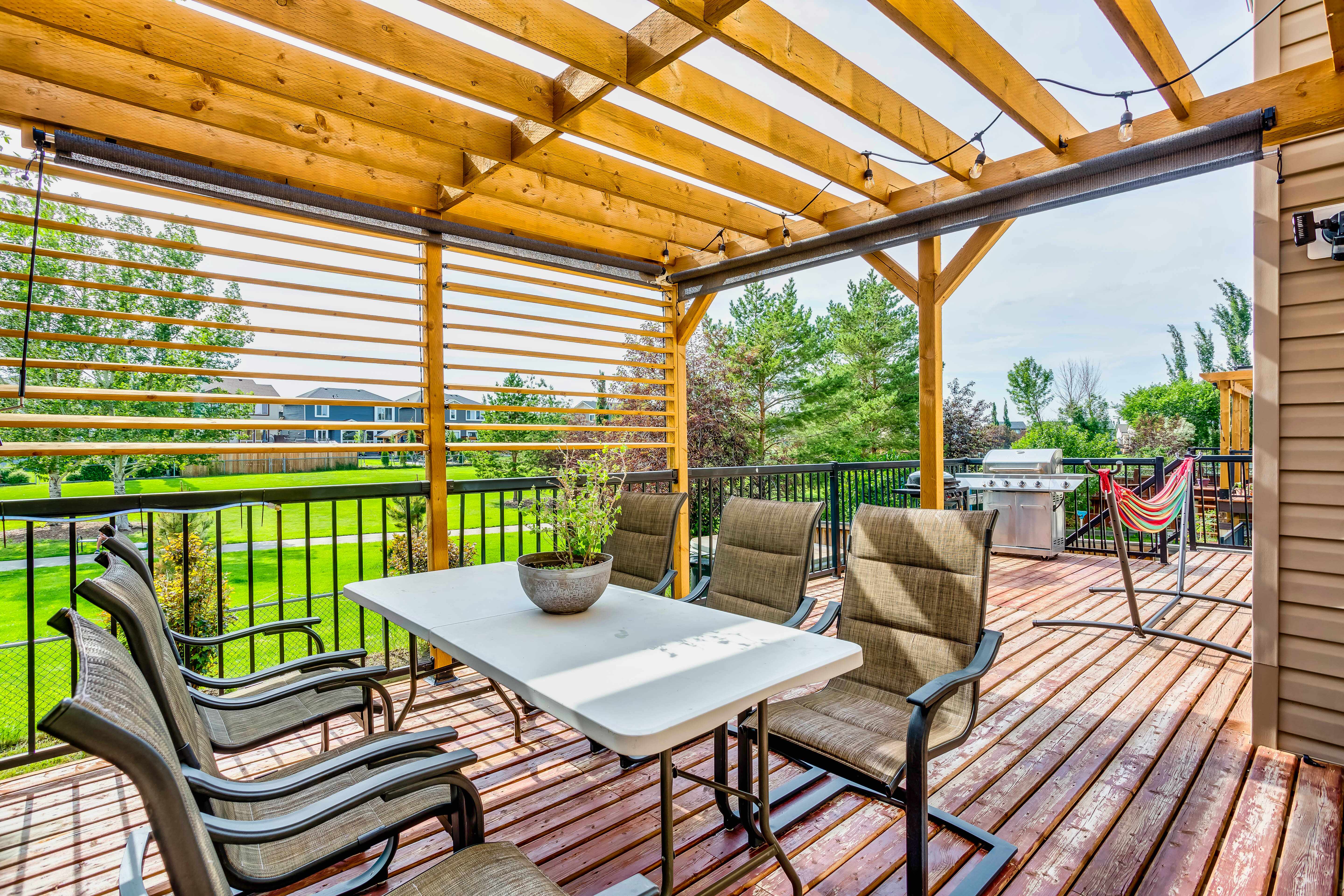 Covered outdoor sitting area