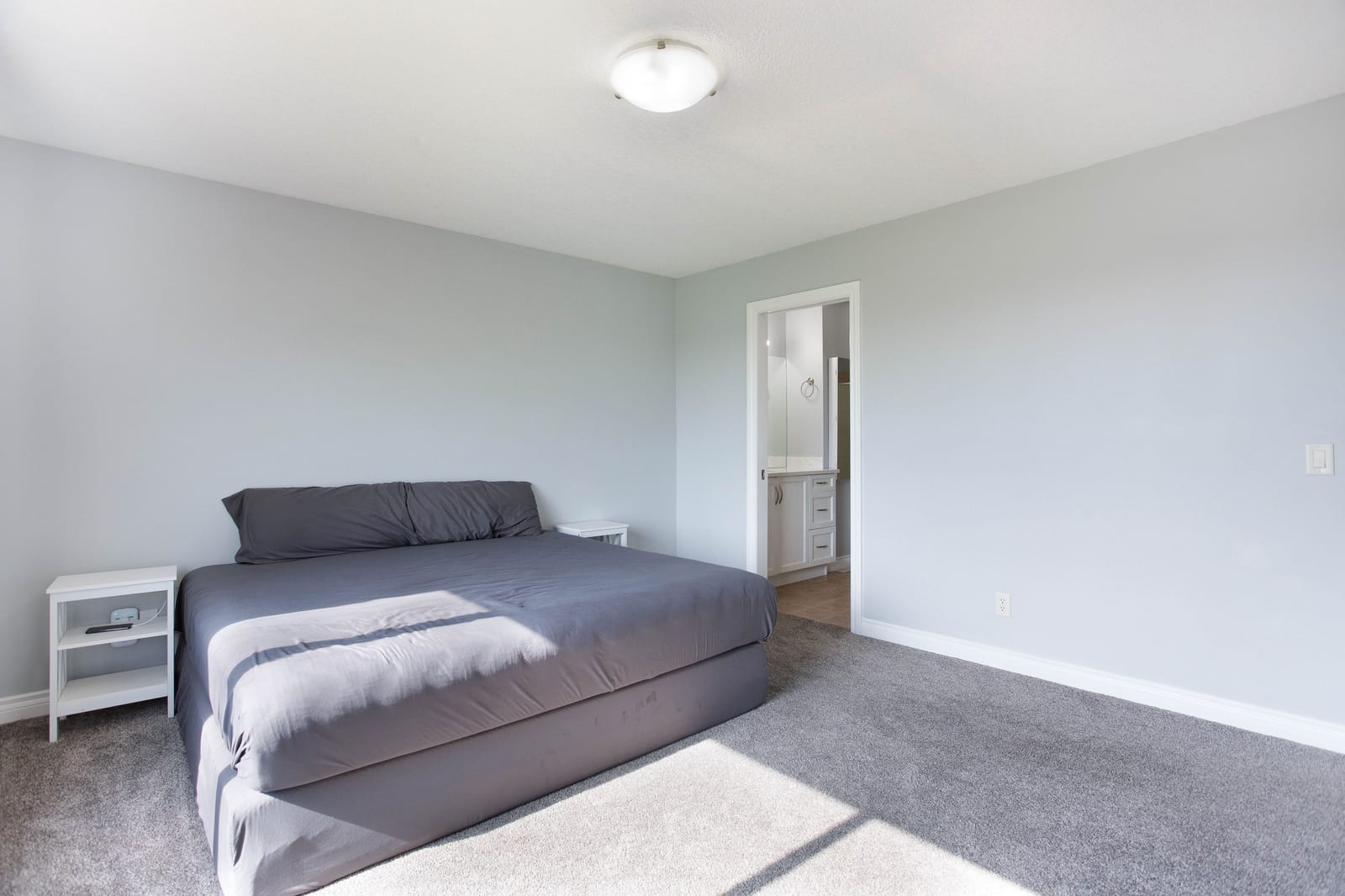 Bedroom and adjoining hallway