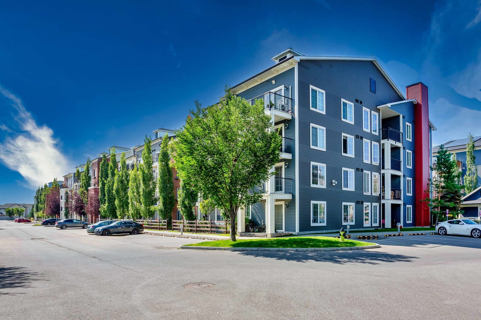 Condominium building exterior in Copperfield