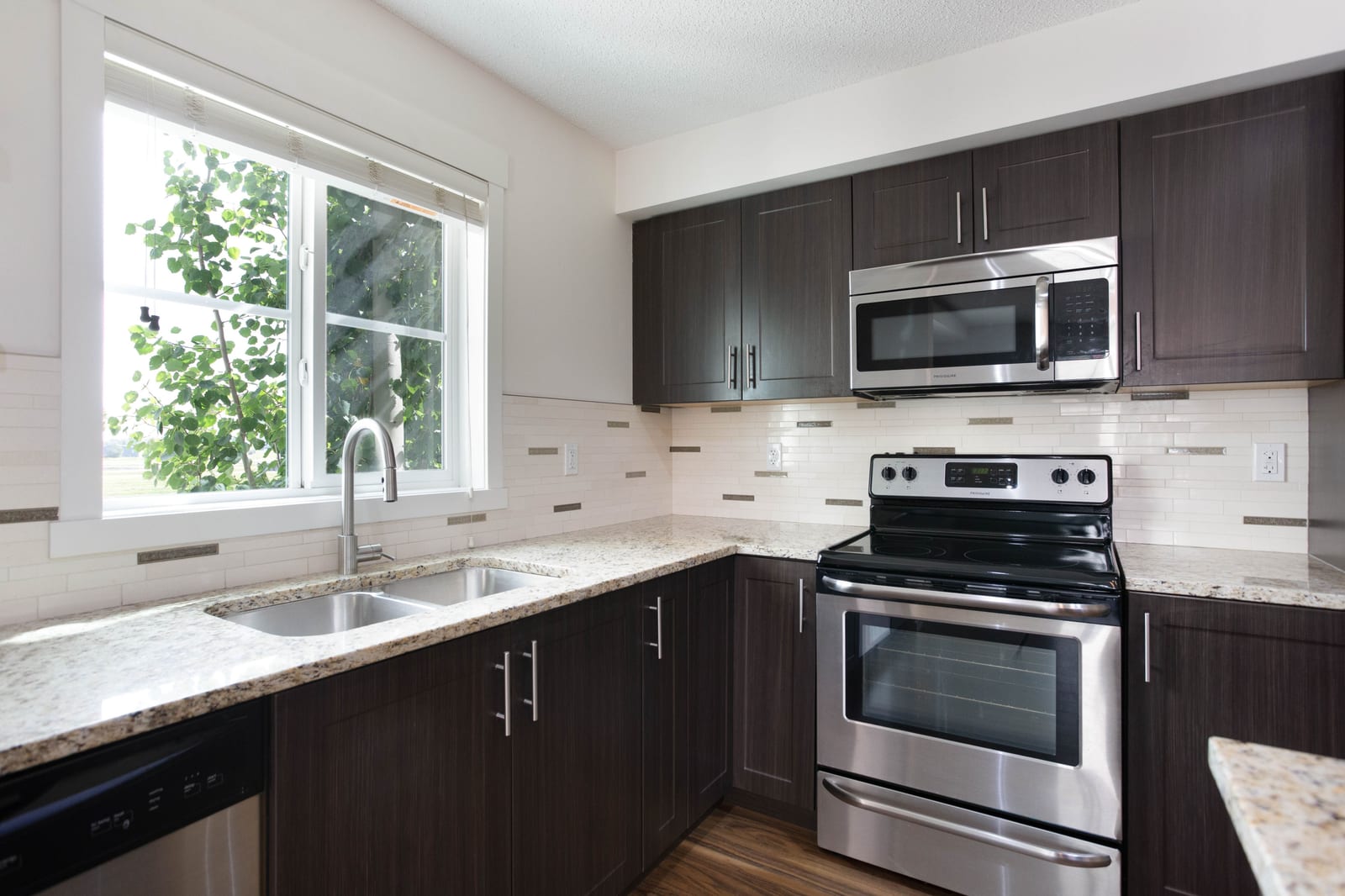 Kitchen window beside the cooking area