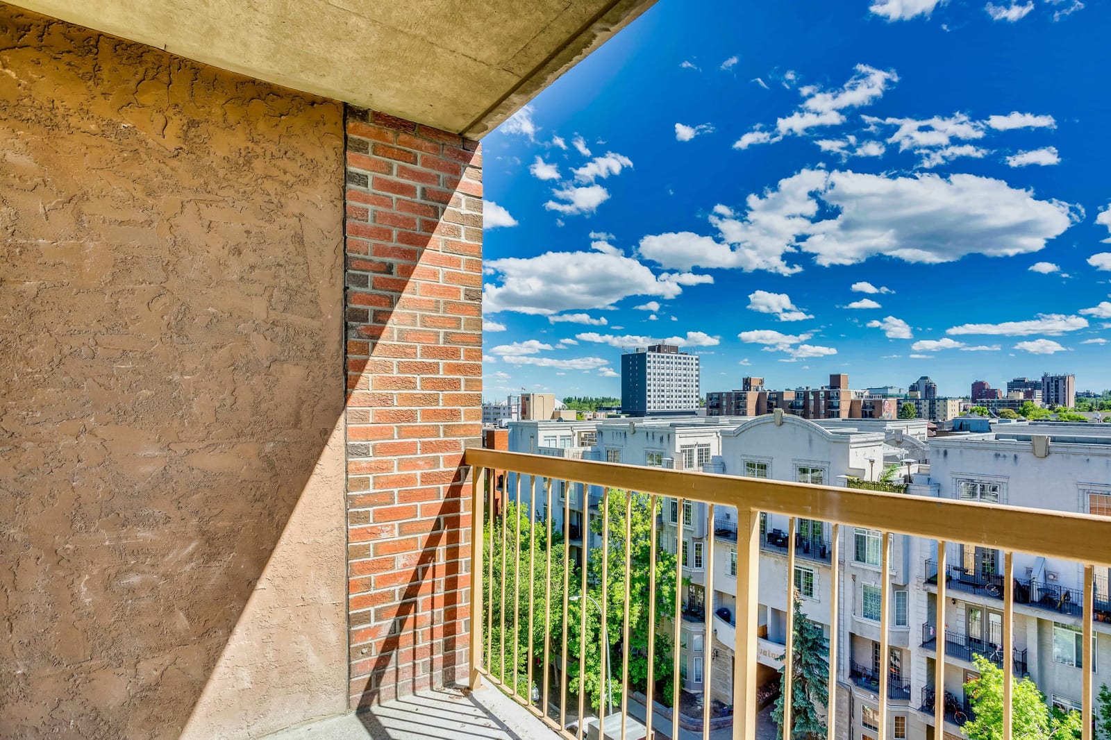 South-facing balcony