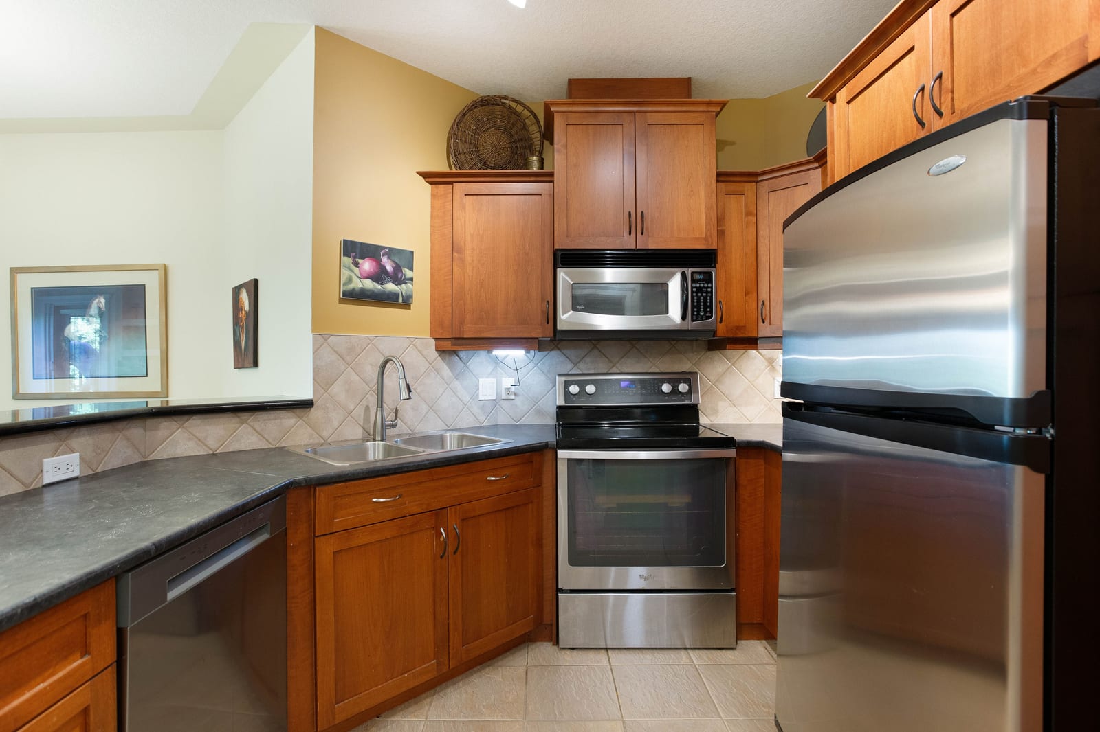Kitchen work surfaces and storage