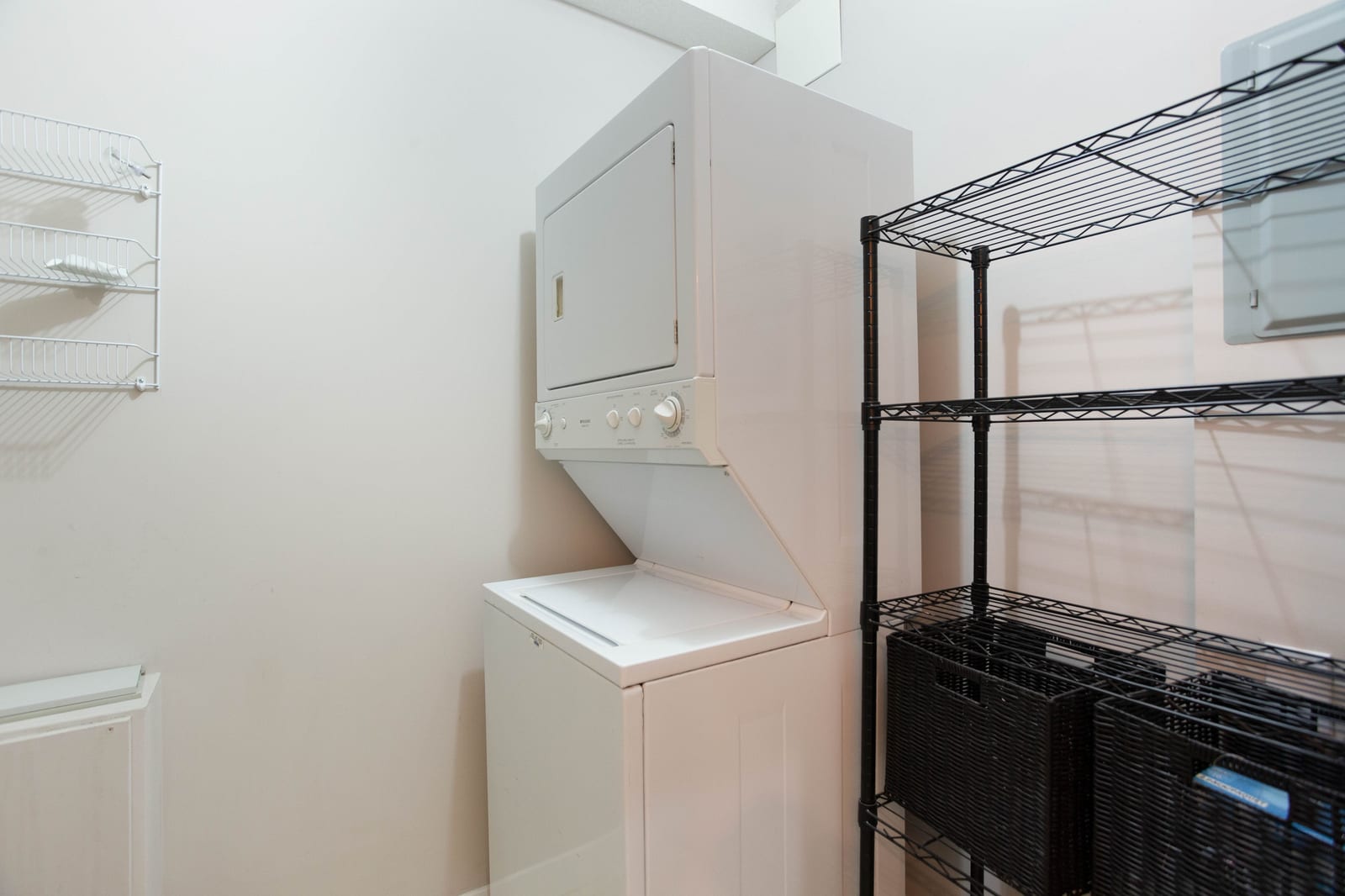 In-suite laundry and storage