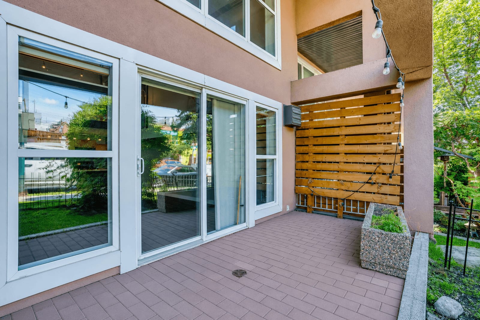 Patio doors and private outdoor space