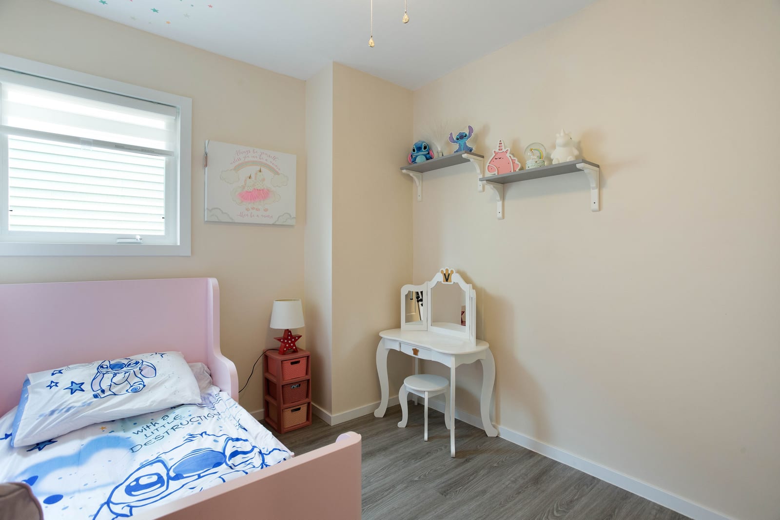 An upper-level bedroom