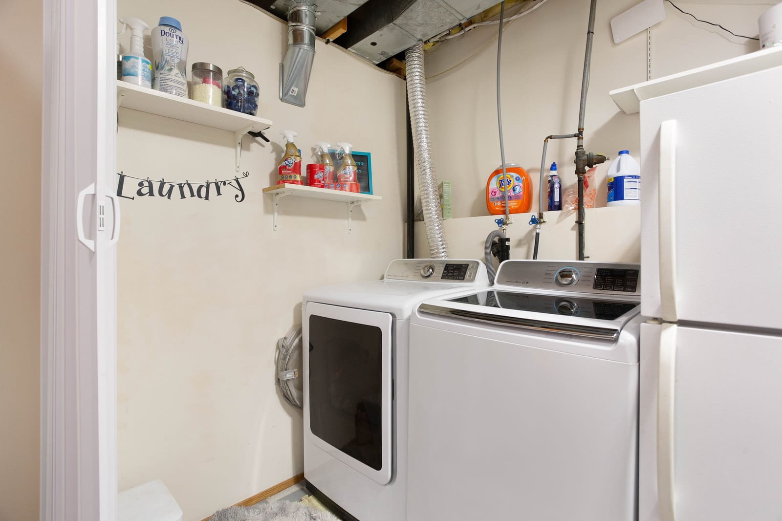 The laundry area