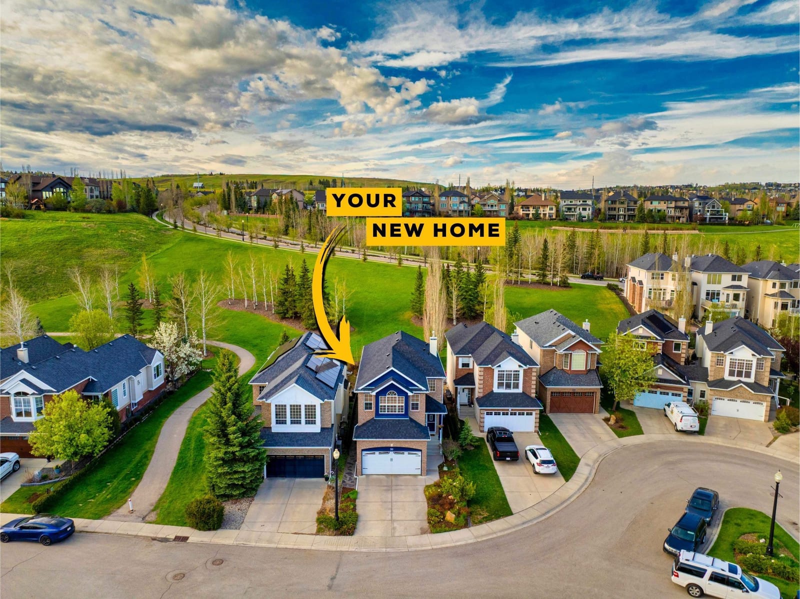 Annotated aerial of the Discovery Ridge home