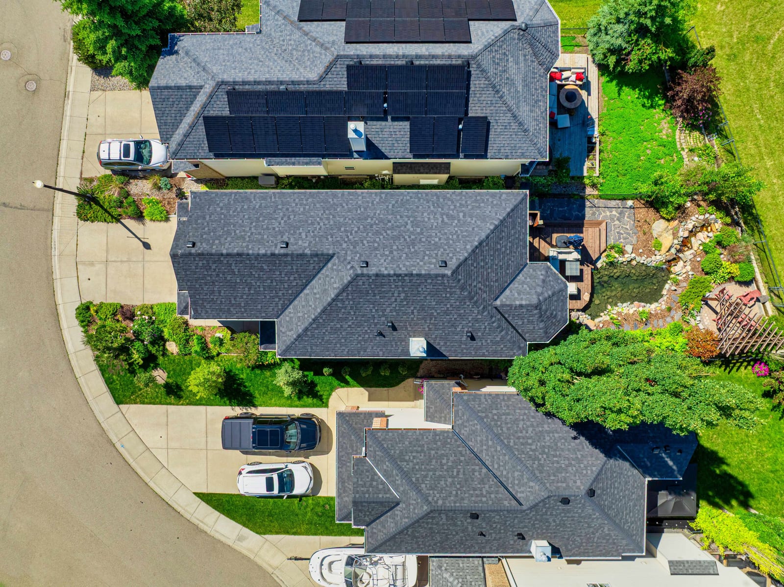 Overhead aerial of the home