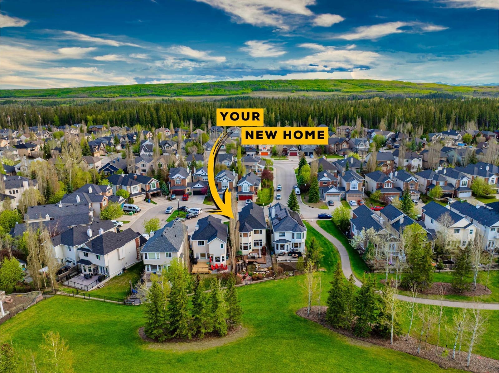 Annotated aerial of the property's setting