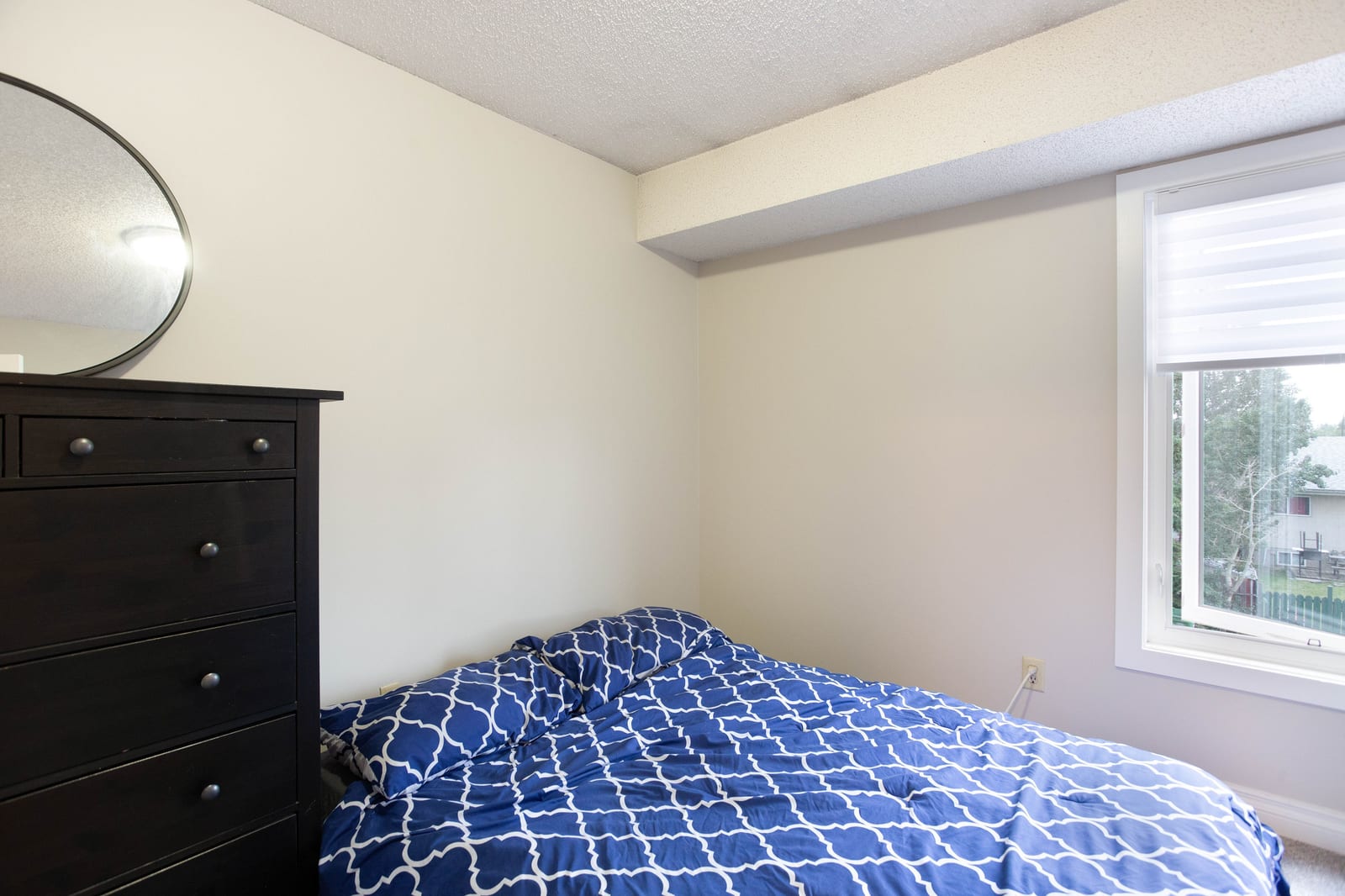 Bedroom window and dresser