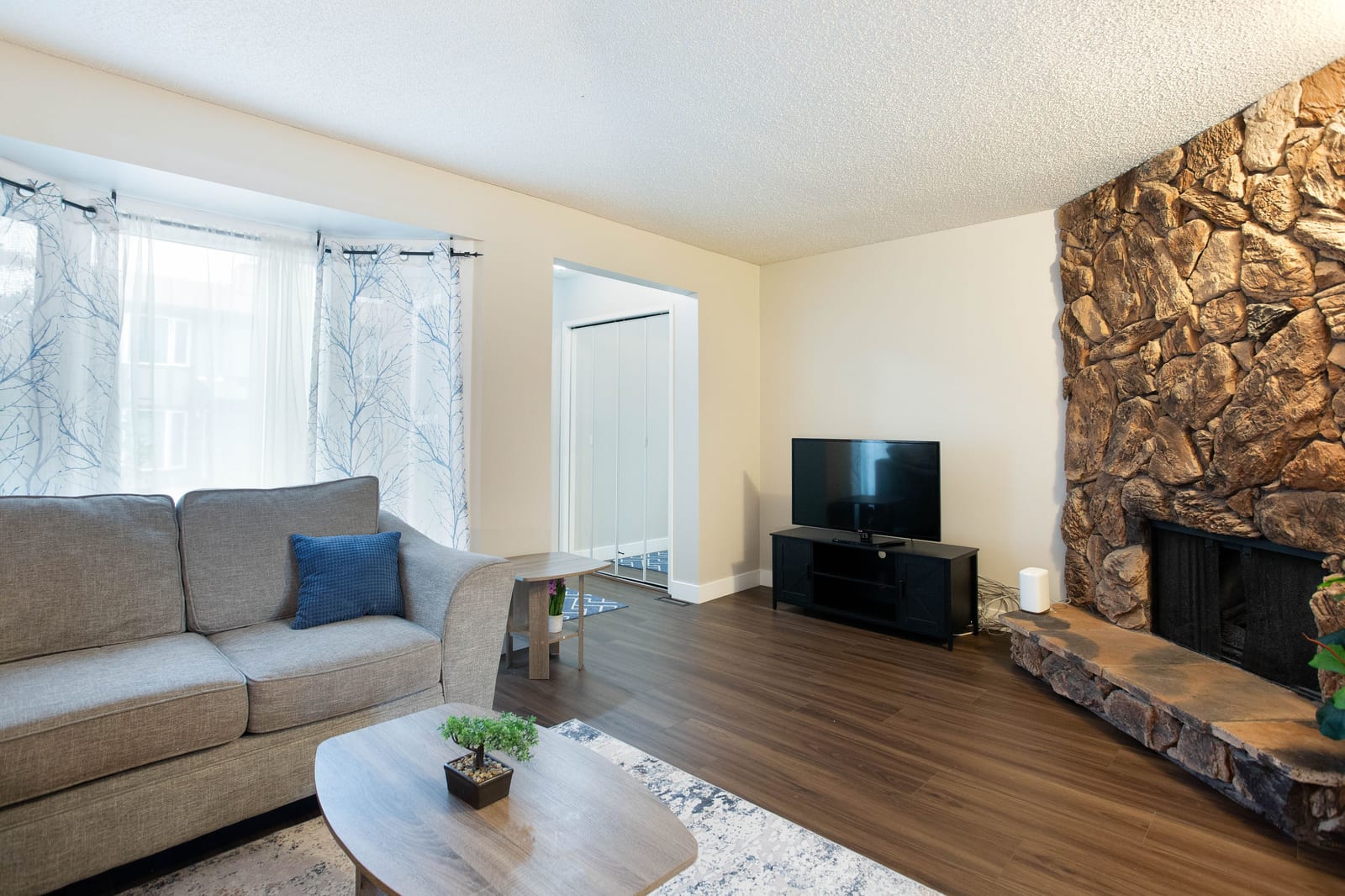 Living room and broad window