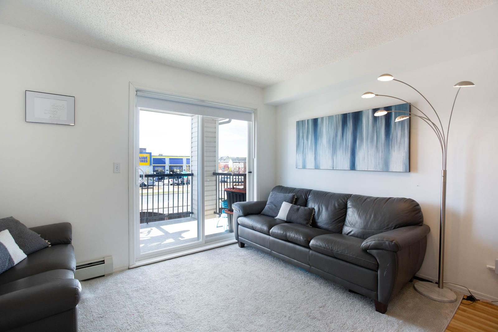 Living space beside the balcony