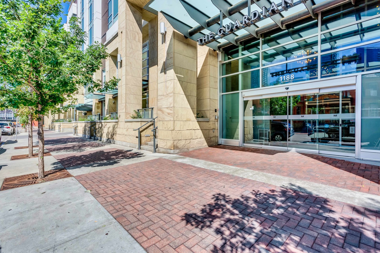 Guardian South Tower entrance and courtyard