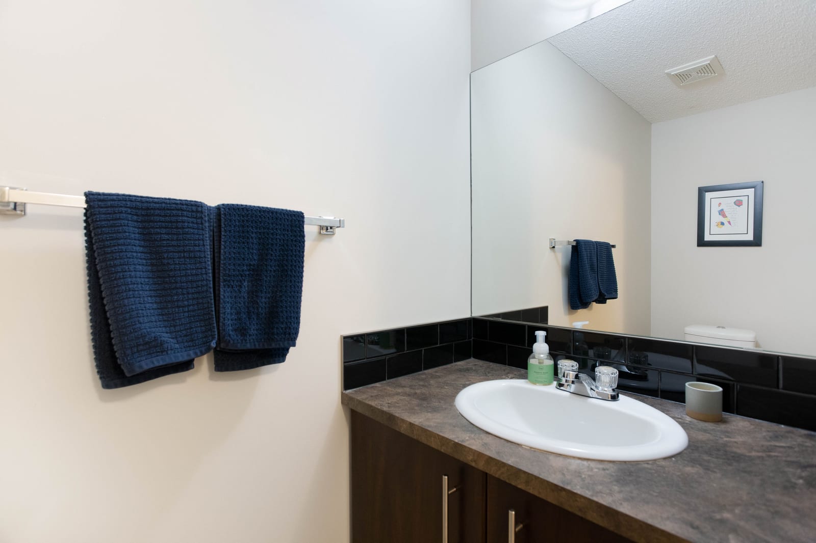 The main-floor powder room