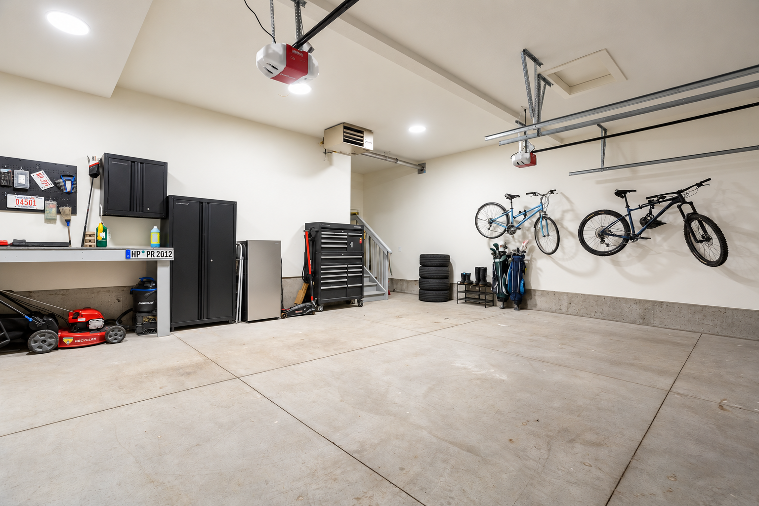 Garage with storage and workspace — 809 Mandalay Link