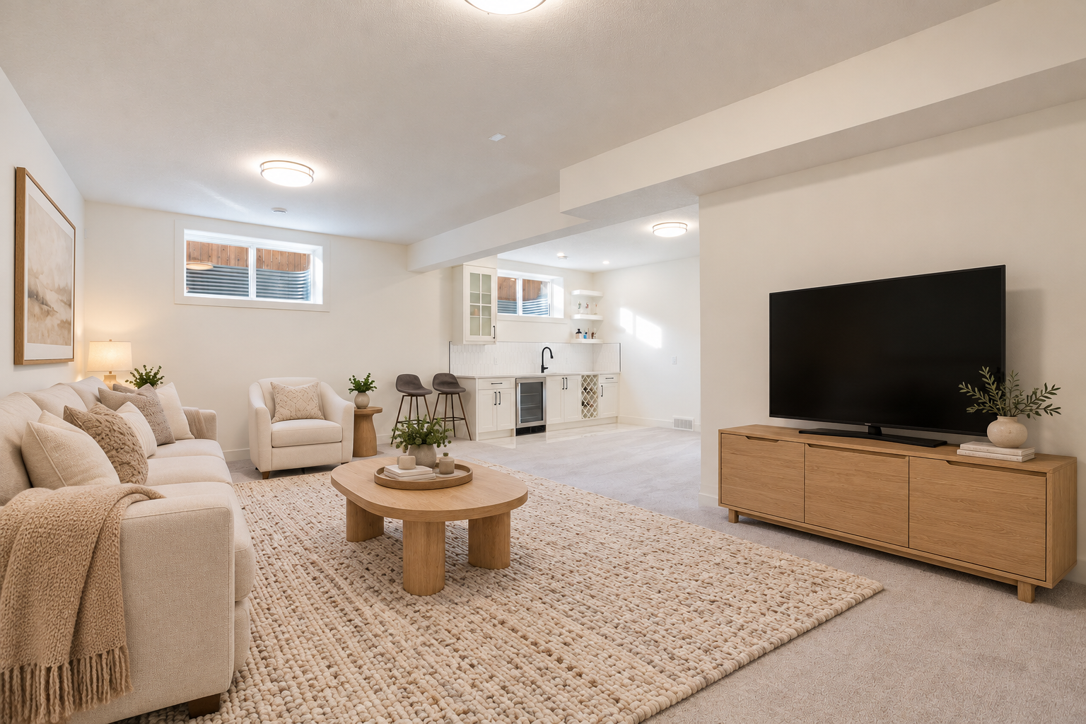 Basement family room and wet bar — 809 Mandalay Link