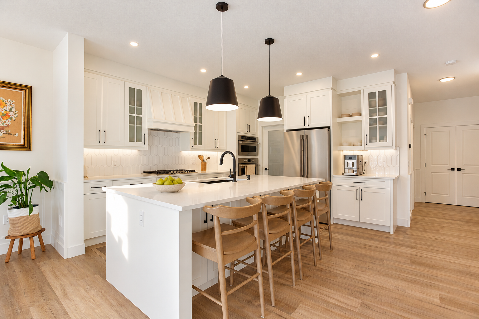 Kitchen with island and stainless appliances — 809 Mandalay Link