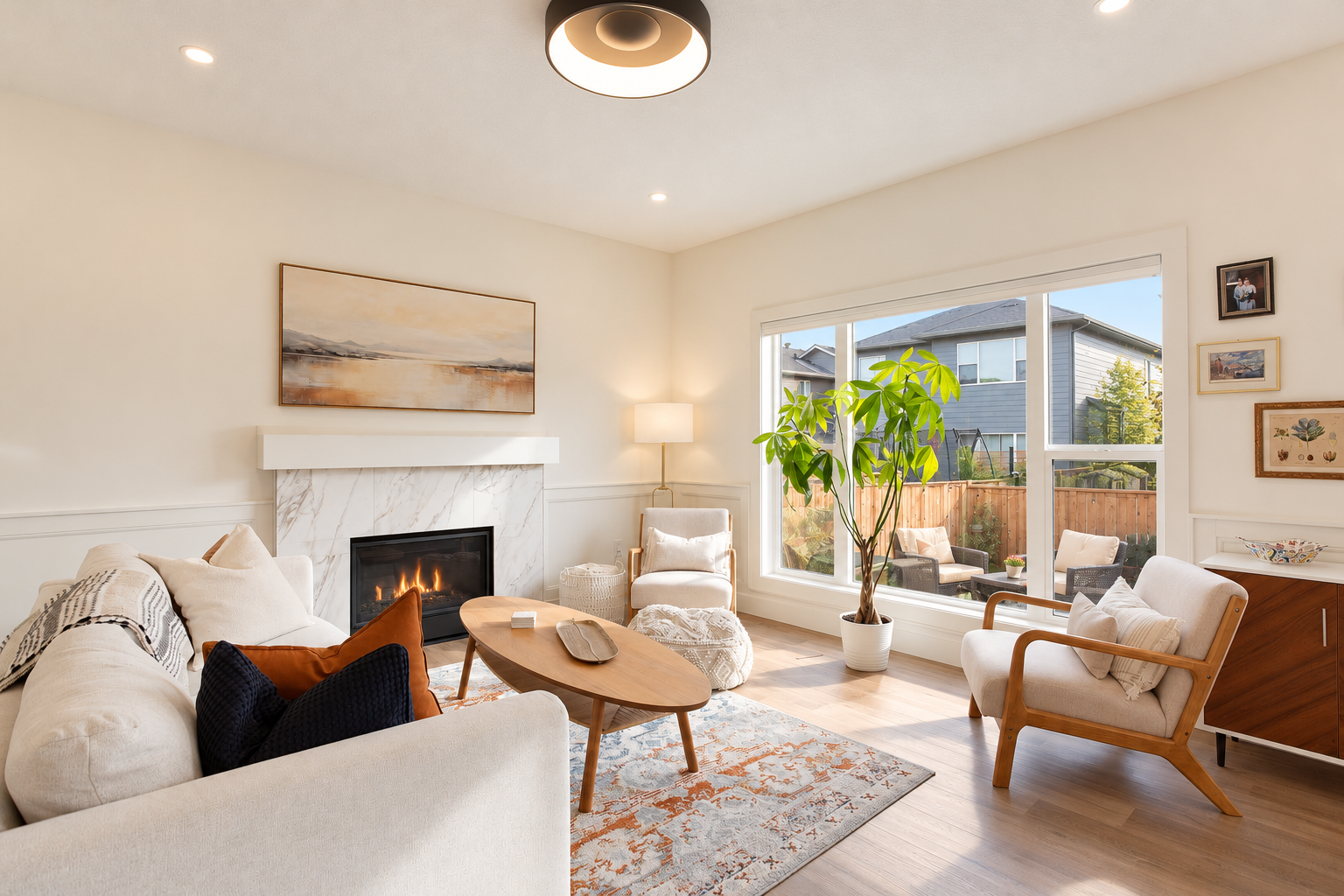 Living room with fireplace — 809 Mandalay Link