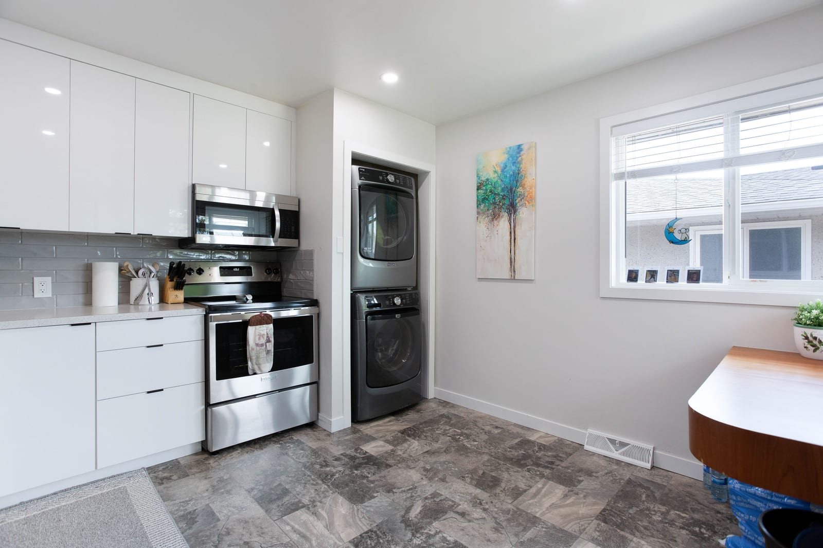 Main-level white kitchen