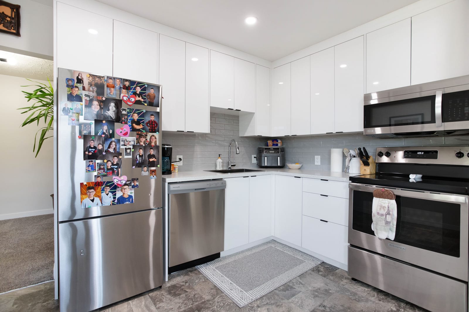 Kitchen cabinetry and dining connection