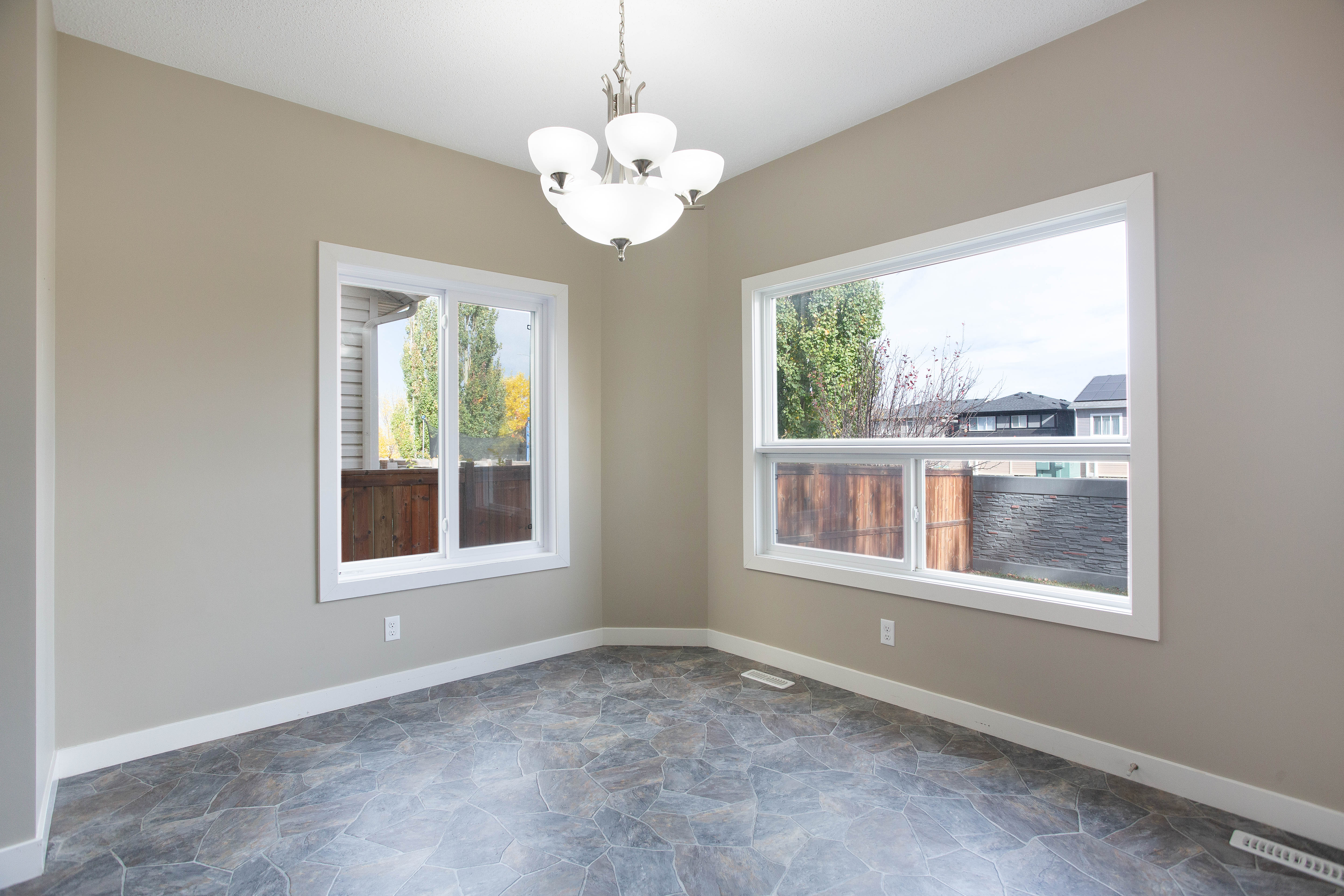 Dining nook windows — 119 Sage Hill Green NW