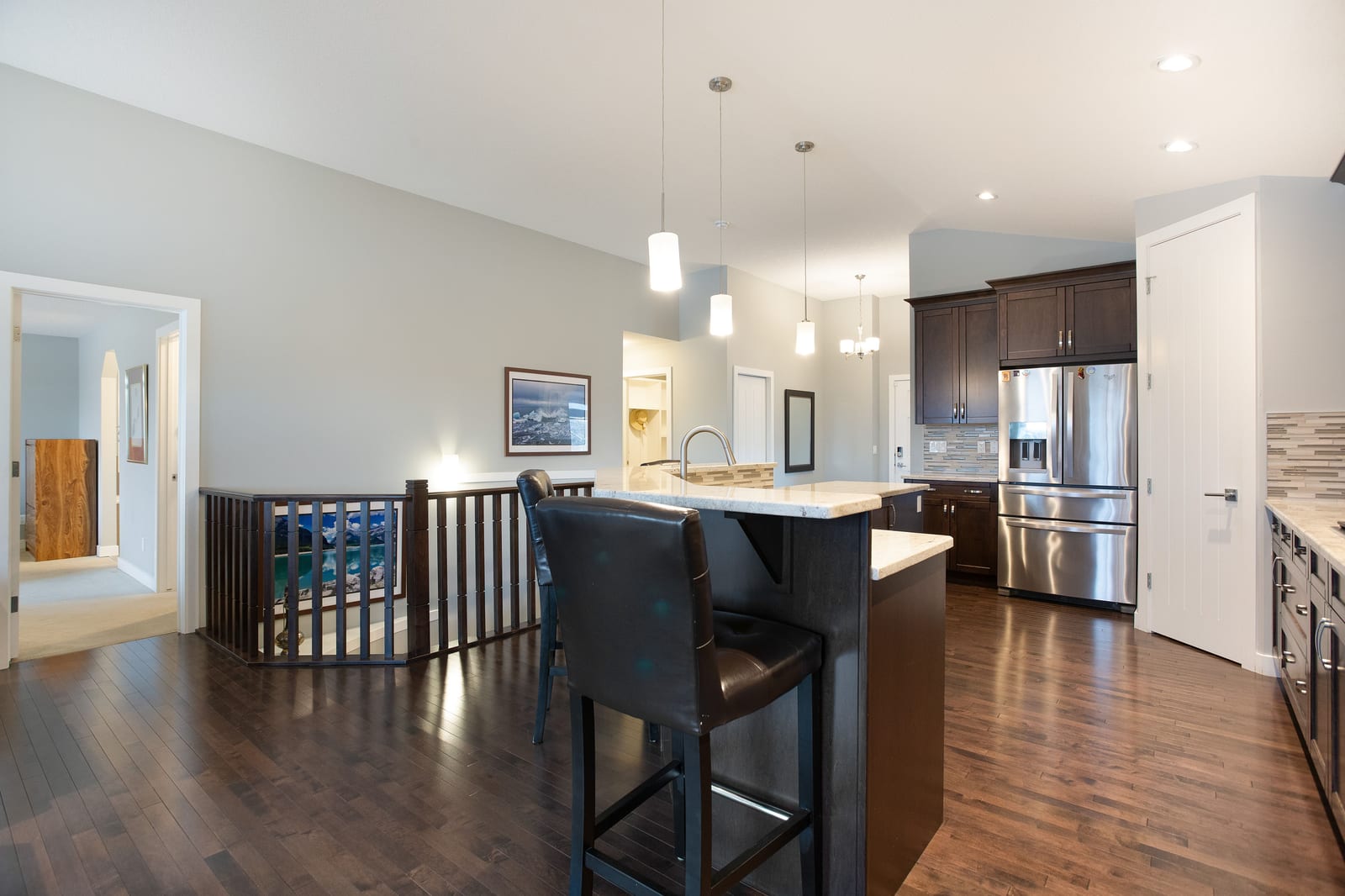 Kitchen island and main living area