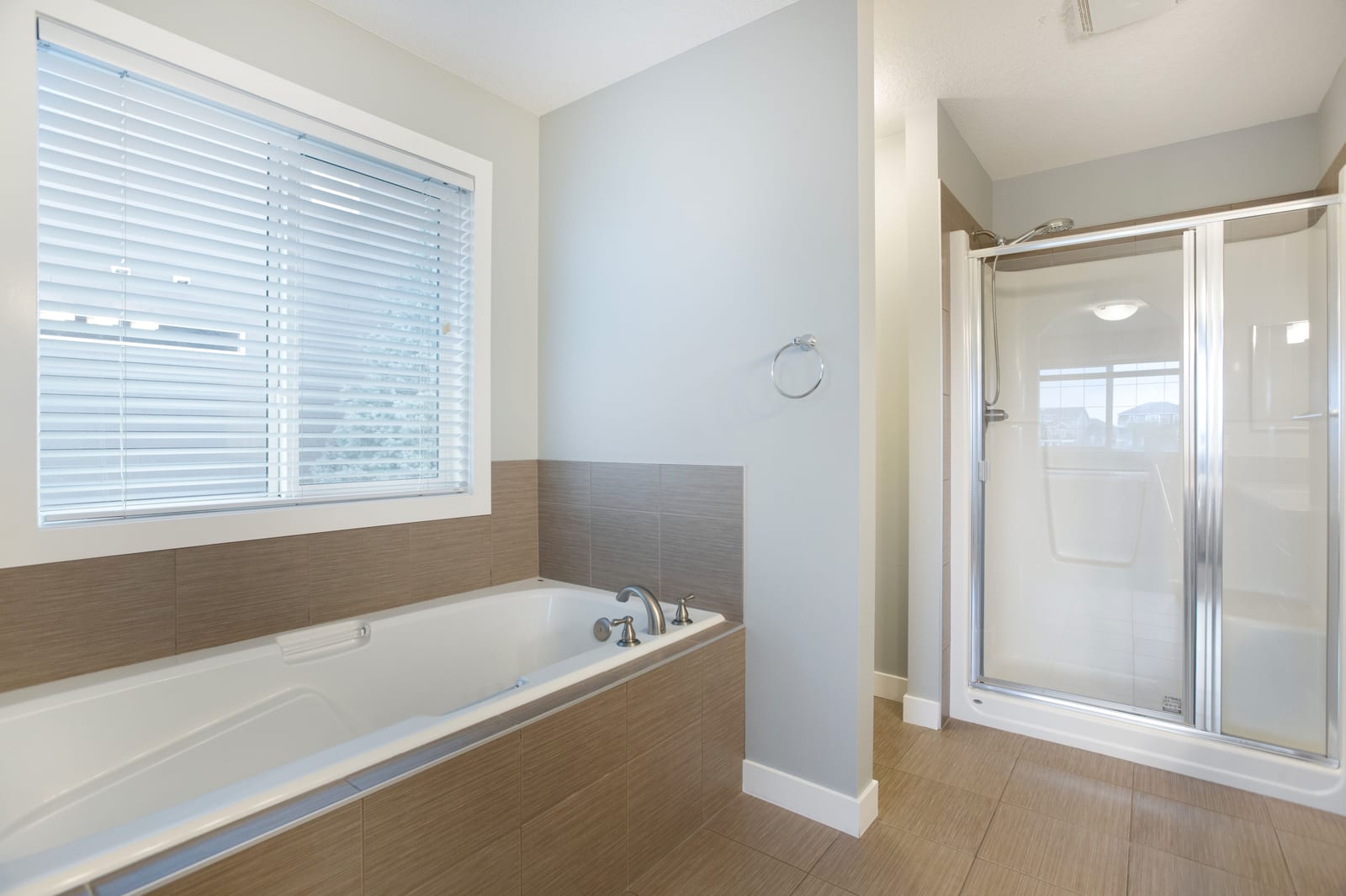 Ensuite soaking tub and shower
