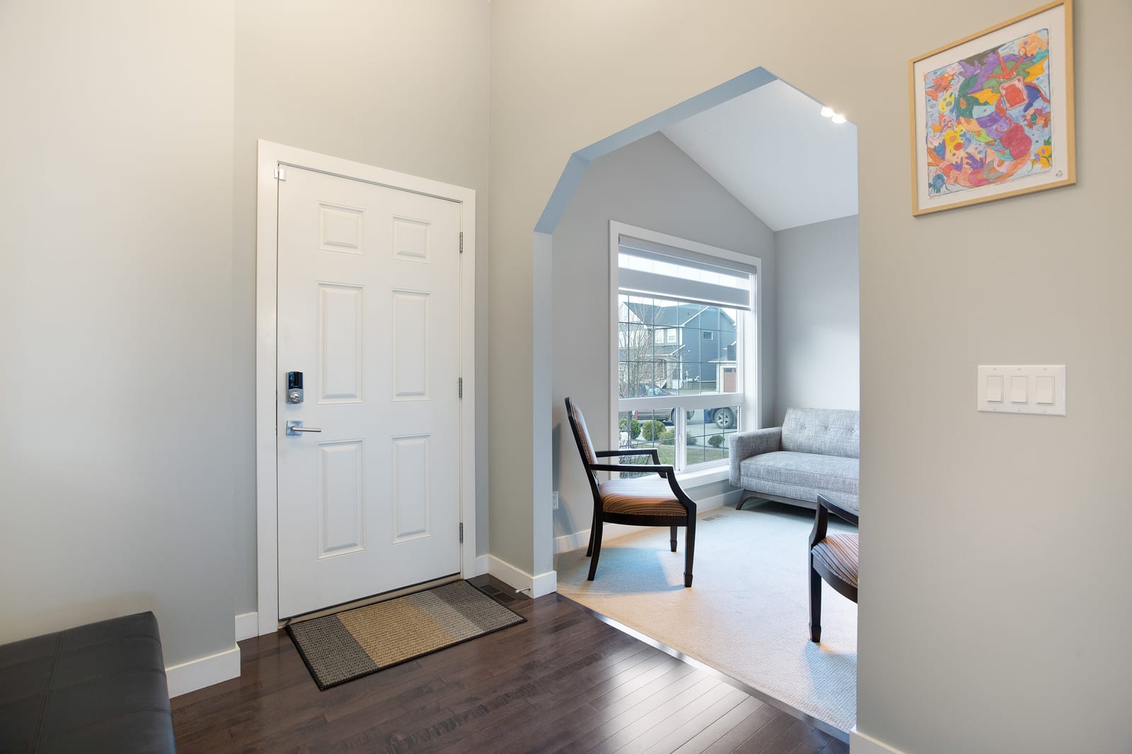 Front entry with view toward living room