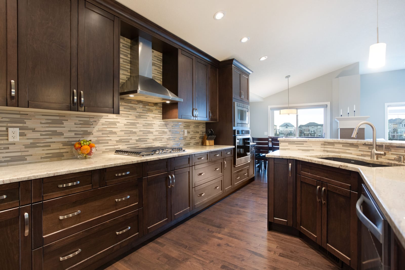 Kitchen cabinetry and built-in oven
