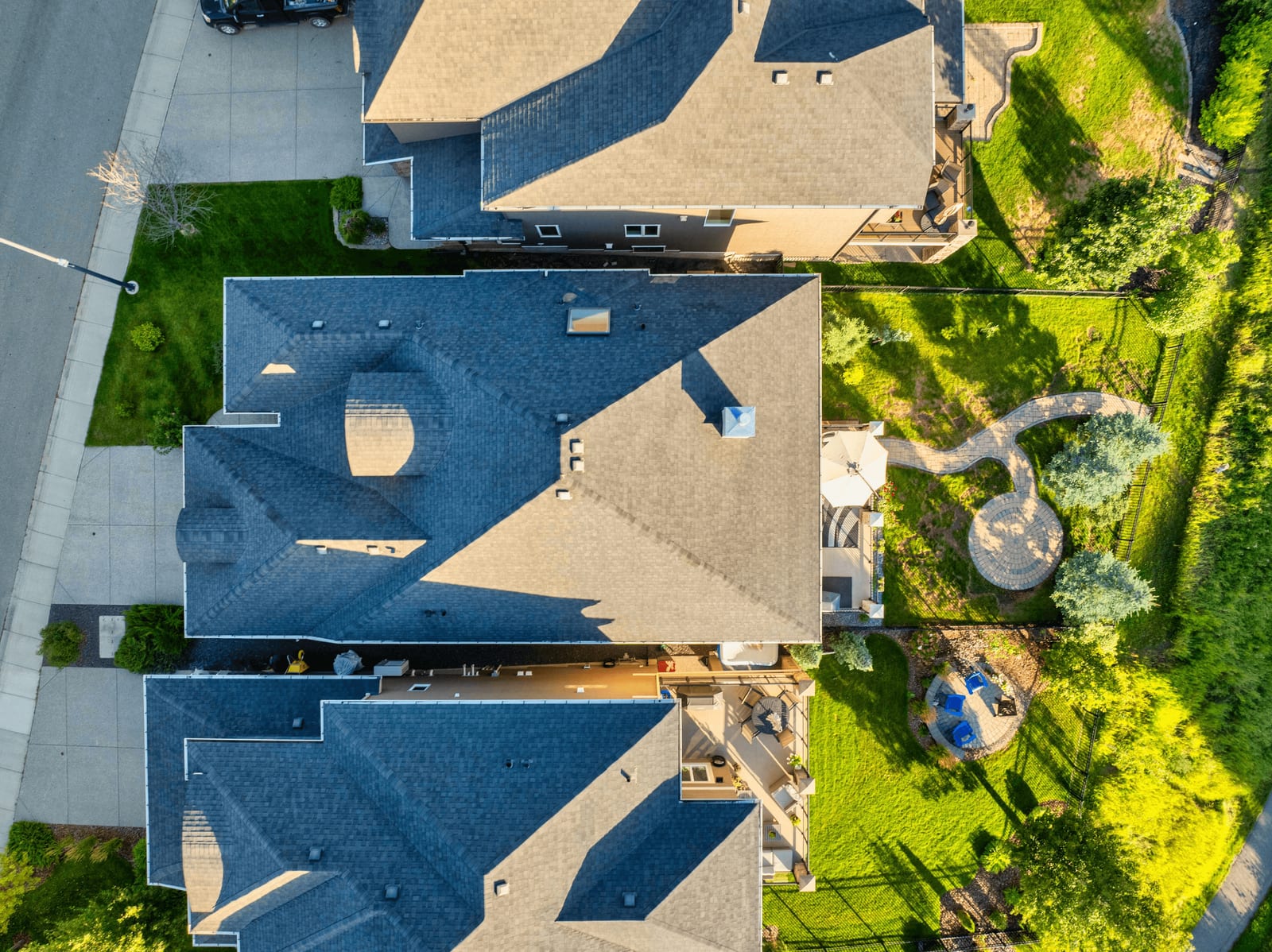 Overhead aerial of the property