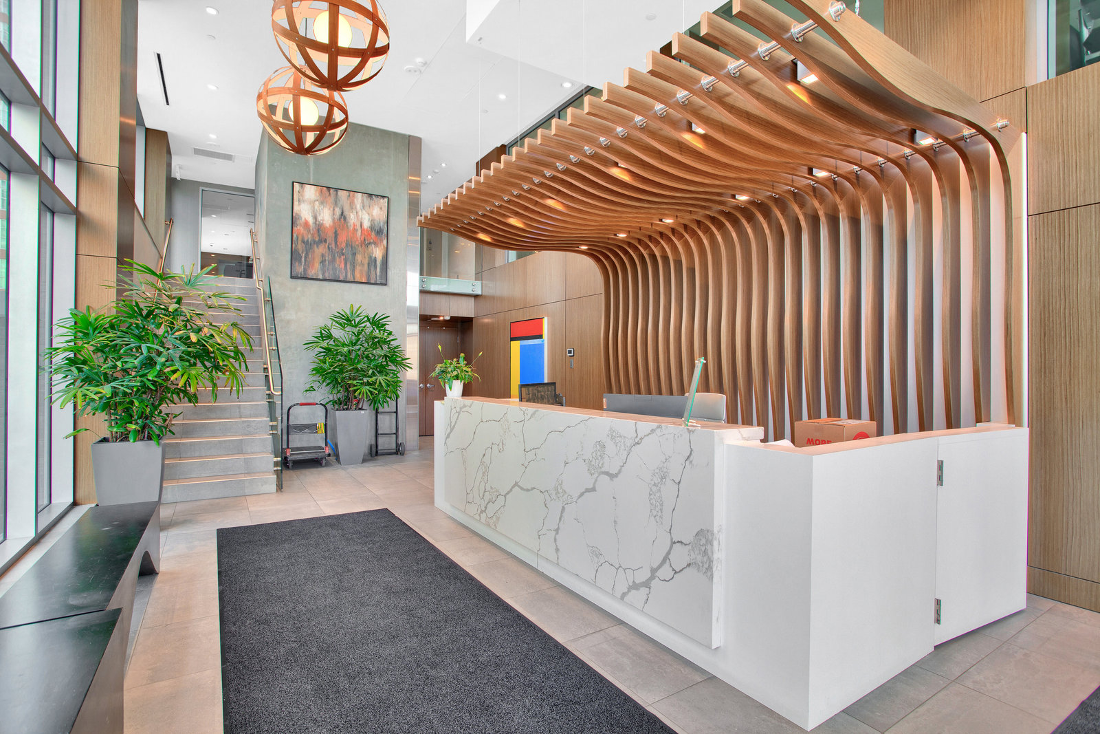 Waterfront reception and lobby