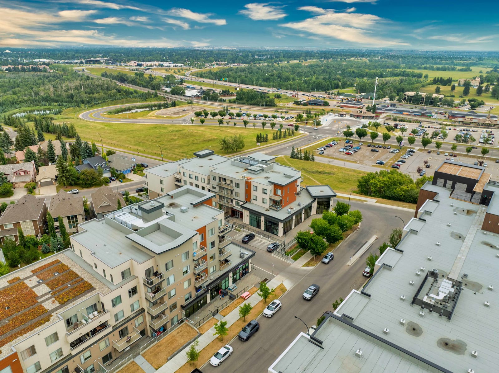 An aerial view across Shawnee Slopes
