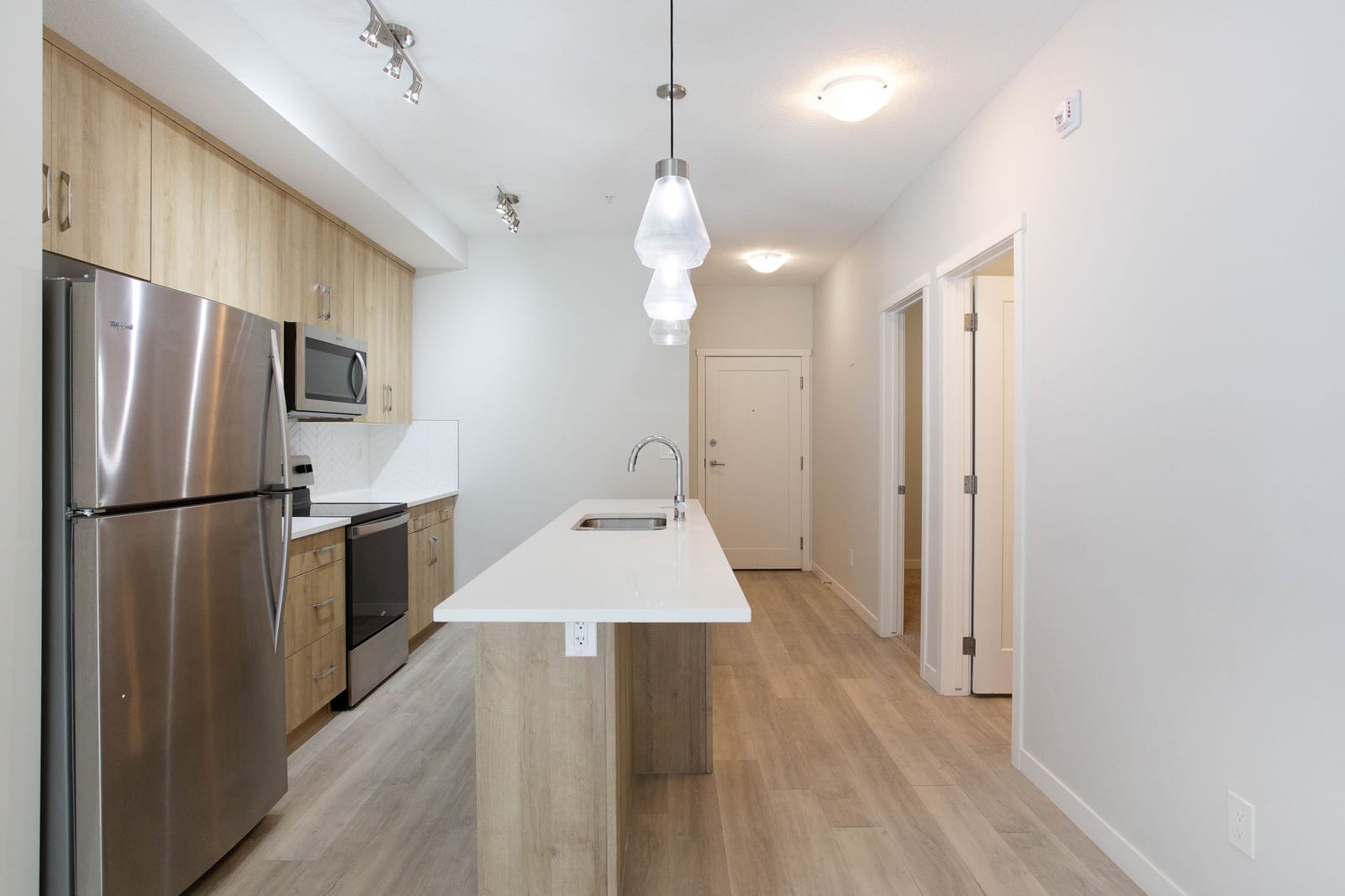 Kitchen storage and work surfaces