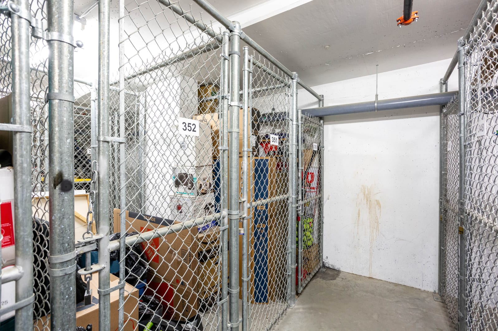 The storage locker area