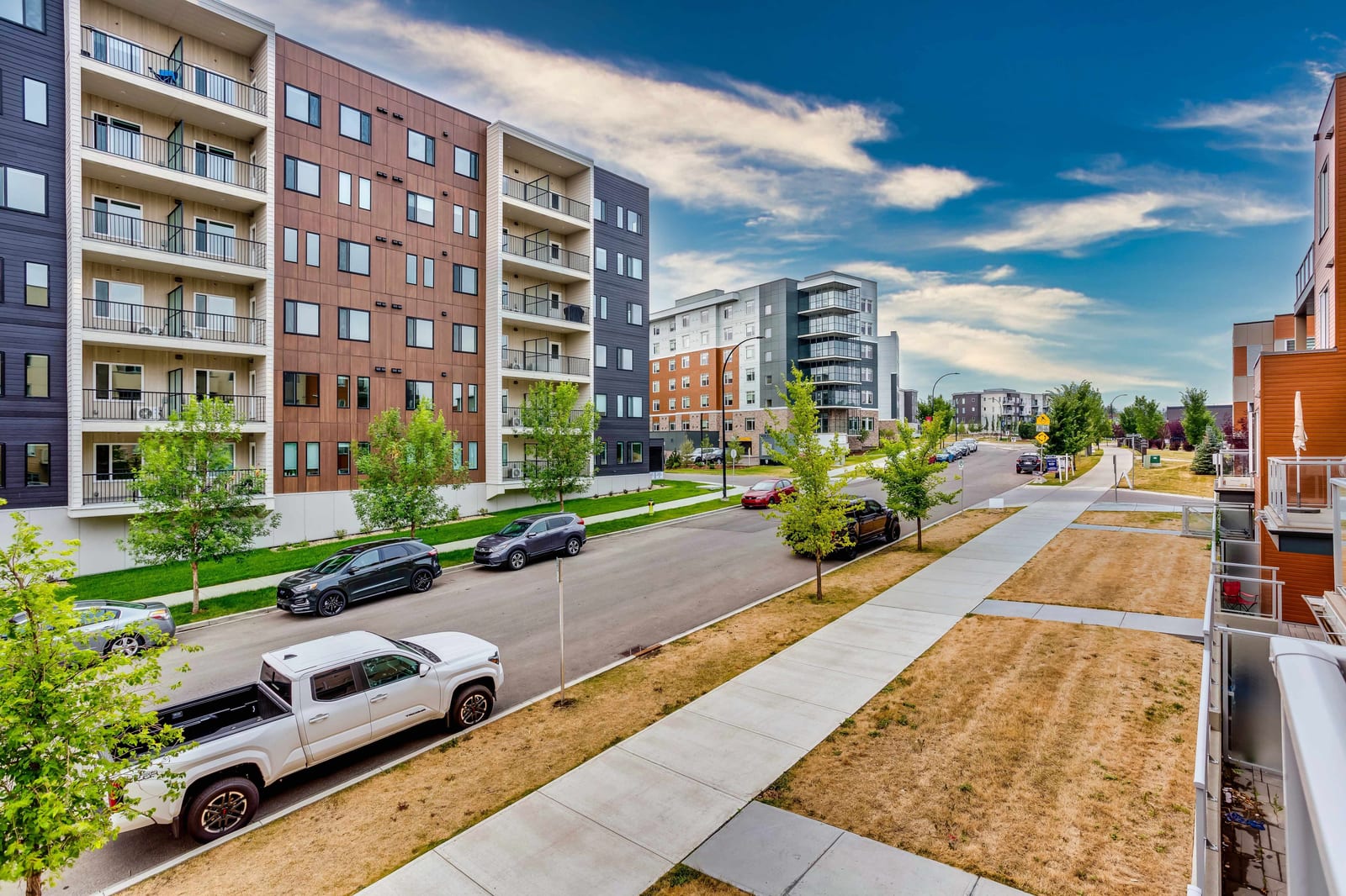 The street-facing neighbourhood view